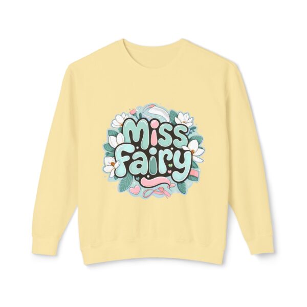 Miss Fairy Unisex Lightweight Crewneck Sweatshirt - Cute Floral Design for All Occasions - Image 25