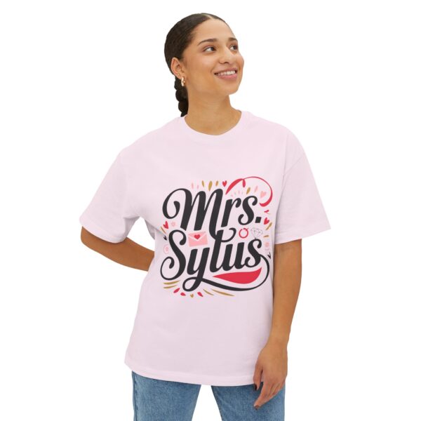 Mrs. Sylus Unisex Oversized Boxy Tee – Where Style Meets Sweet Chaos  (~￣³￣)~ - Image 8