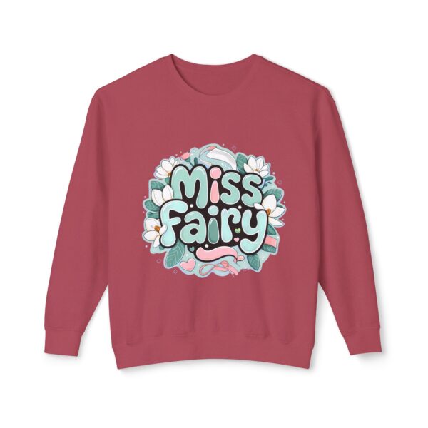 Miss Fairy Unisex Lightweight Crewneck Sweatshirt - Cute Floral Design for All Occasions - Image 53