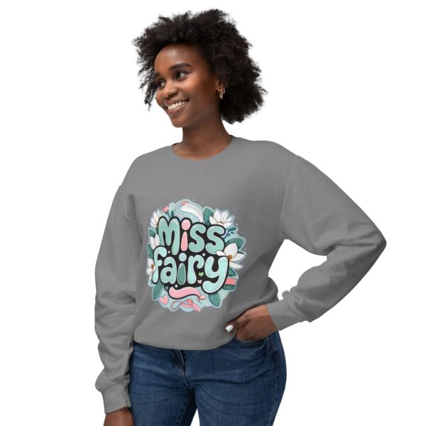 Miss Fairy Unisex Lightweight Crewneck Sweatshirt - Cute Floral Design for All Occasions - Image 35