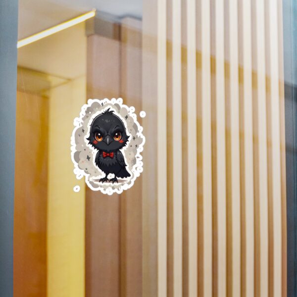 Vinyl Decal - Mischievous Crow with Red Bow Tie 🎀