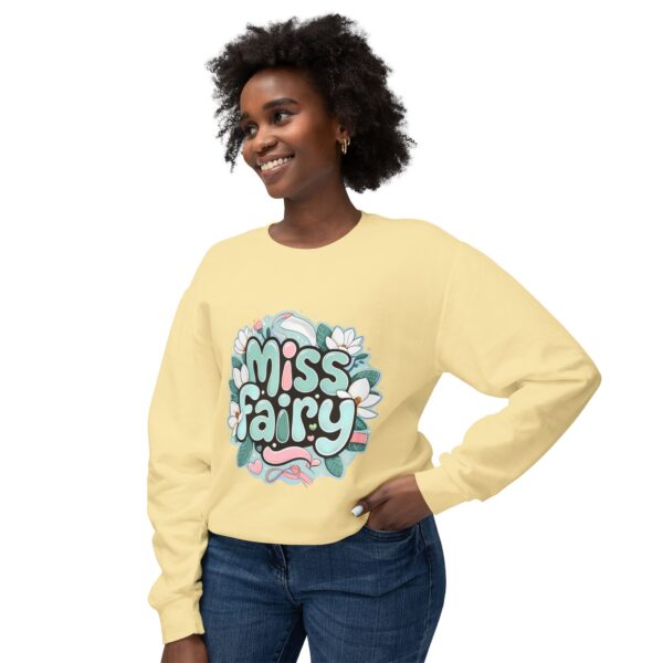 Miss Fairy Unisex Lightweight Crewneck Sweatshirt - Cute Floral Design for All Occasions - Image 27