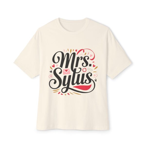 Mrs. Sylus Unisex Oversized Boxy Tee – Where Style Meets Sweet Chaos  (~￣³￣)~ - Image 10