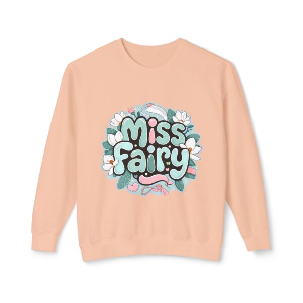 Miss Fairy Unisex Lightweight Crewneck Sweatshirt - Cute Floral Design for All Occasions - Image 13