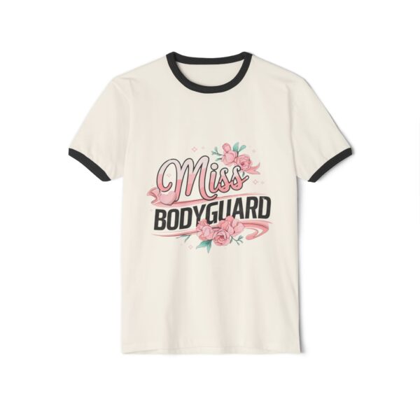 Miss Bodyguard Unisex Cotton Ringer T-Shirt - Fun Floral Graphic Tee for Confident Women - Image 13