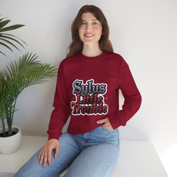 Crewneck Sweatshirt - Sylus' Little Trouble: Dressed to Slay, Born to Rebel (¬‿¬) - Image 42
