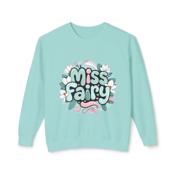 Miss Fairy Unisex Lightweight Crewneck Sweatshirt - Cute Floral Design for All Occasions - Image 37