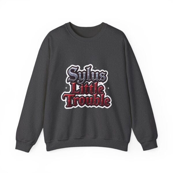 Crewneck Sweatshirt - Sylus' Little Trouble: Dressed to Slay, Born to Rebel (¬‿¬) - Image 2