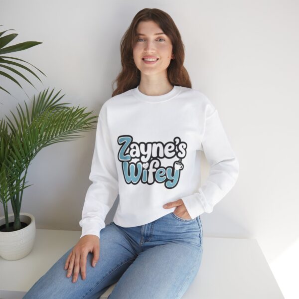 Zayne's Wifey Unisex Heavy Blend™ Crewneck Sweatshirt - Hot Obsession (─‿‿─) ♡ - Image 6