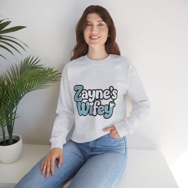 Zayne's Wifey Unisex Heavy Blend™ Crewneck Sweatshirt - Hot Obsession (─‿‿─) ♡ - Image 9