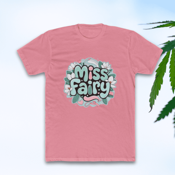 Miss Fairy Unisex Cotton Crew Tee - Whimsical Floral Design for Everyday Wear