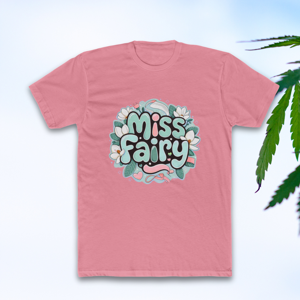 Miss Fairy Unisex Cotton Crew Tee – Whimsical Floral Design for Everyday Wear