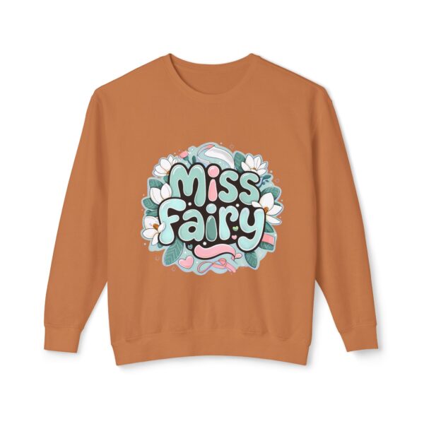 Miss Fairy Unisex Lightweight Crewneck Sweatshirt - Cute Floral Design for All Occasions - Image 17