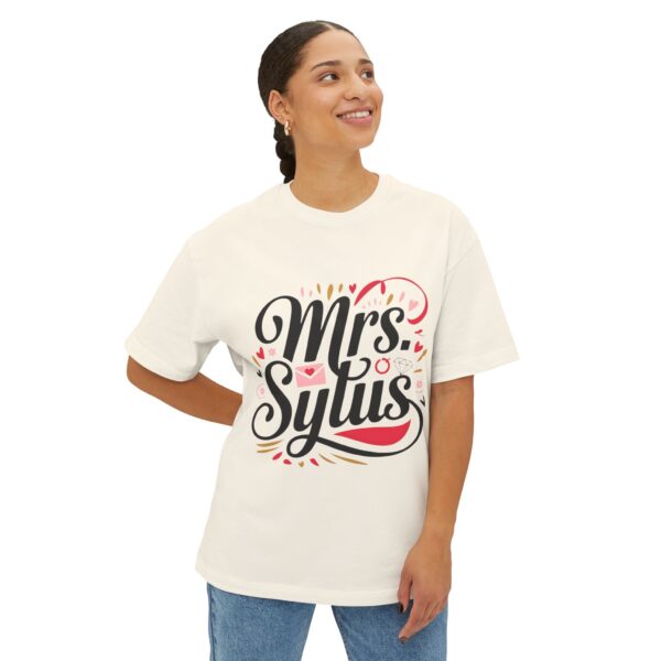 Mrs. Sylus Unisex Oversized Boxy Tee – Where Style Meets Sweet Chaos  (~￣³￣)~ - Image 12