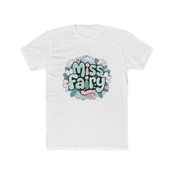 Miss Fairy Unisex Cotton Crew Tee - Whimsical Floral Design for Everyday Wear - Image 2