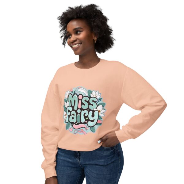 Miss Fairy Unisex Lightweight Crewneck Sweatshirt - Cute Floral Design for All Occasions - Image 15