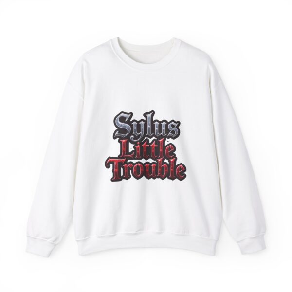 Crewneck Sweatshirt - Sylus' Little Trouble: Dressed to Slay, Born to Rebel (¬‿¬) - Image 4