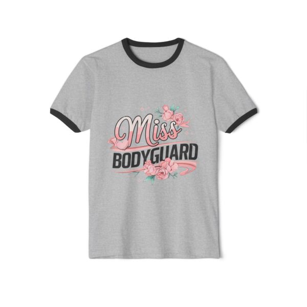 Miss Bodyguard Unisex Cotton Ringer T-Shirt - Fun Floral Graphic Tee for Confident Women - Image 9