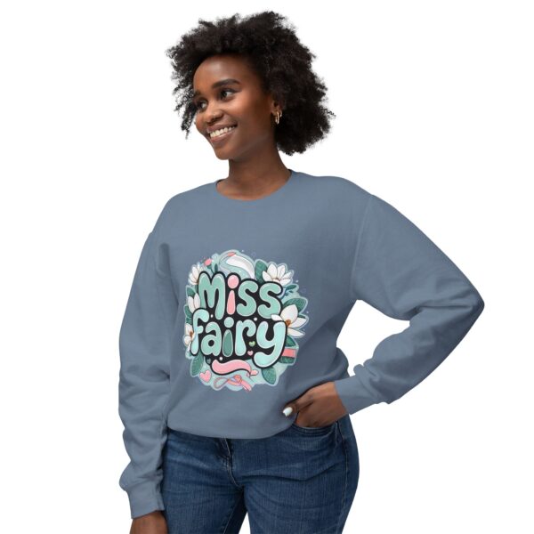 Miss Fairy Unisex Lightweight Crewneck Sweatshirt - Cute Floral Design for All Occasions