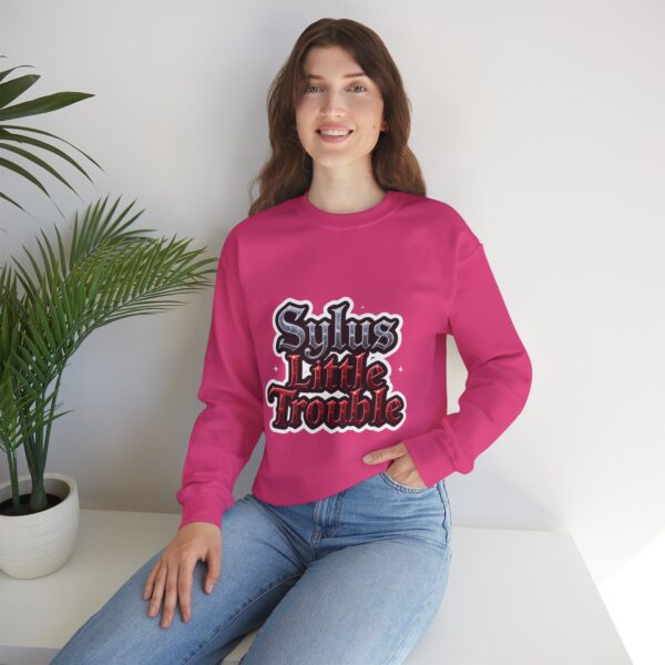 Crewneck Sweatshirt - Sylus' Little Trouble: Dressed to Slay, Born to Rebel (¬‿¬) - Image 36