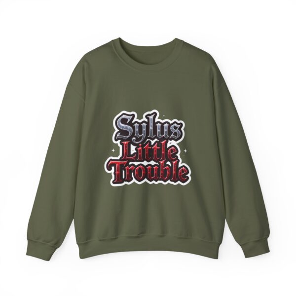 Crewneck Sweatshirt - Sylus' Little Trouble: Dressed to Slay, Born to Rebel (¬‿¬) - Image 13