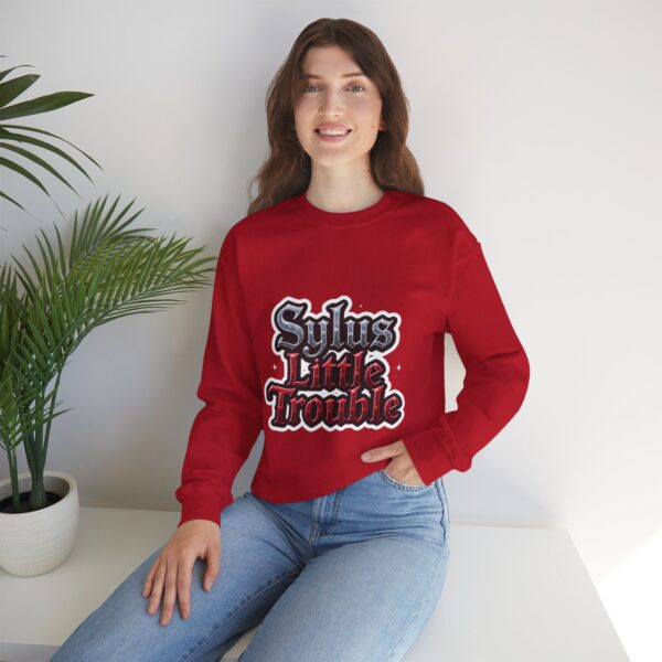 Crewneck Sweatshirt - Sylus' Little Trouble: Dressed to Slay, Born to Rebel (¬‿¬) - Image 39