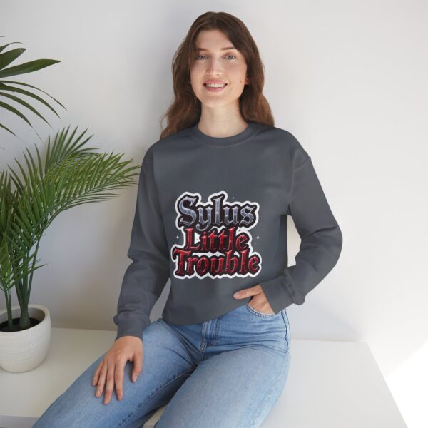 Crewneck Sweatshirt - Sylus' Little Trouble: Dressed to Slay, Born to Rebel (¬‿¬) - Image 24