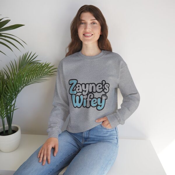 Zayne's Wifey Unisex Heavy Blend™ Crewneck Sweatshirt - Hot Obsession (─‿‿─) ♡ - Image 12