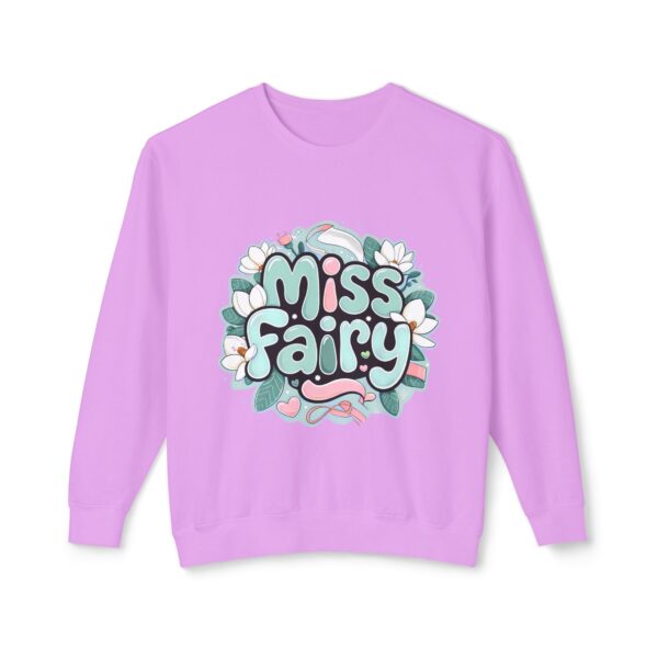 Miss Fairy Unisex Lightweight Crewneck Sweatshirt - Cute Floral Design for All Occasions - Image 49