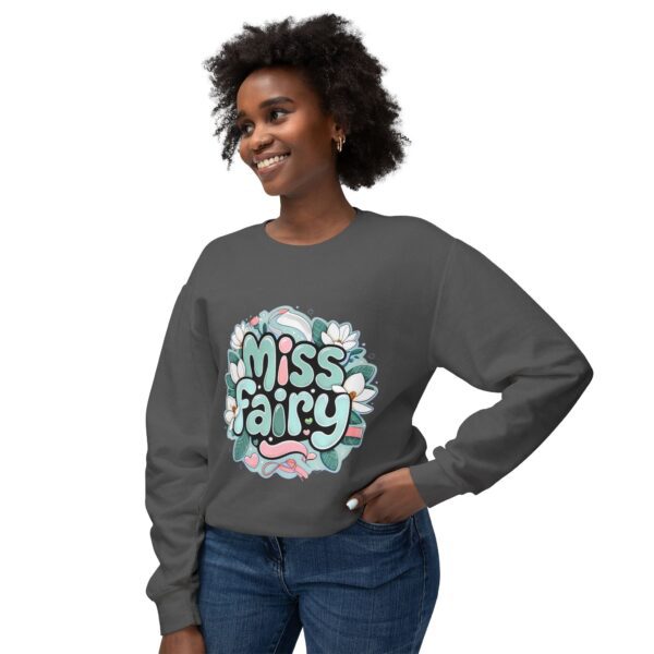 Miss Fairy Unisex Lightweight Crewneck Sweatshirt - Cute Floral Design for All Occasions - Image 31